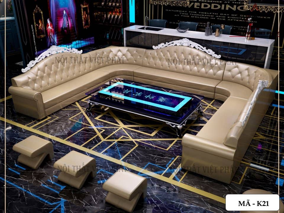 Bàn Ghế sofa Karaoke - Mã K21 2 Bàn Ghế sofa Karaoke - Mã K21-1