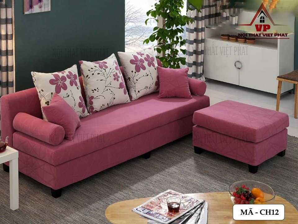 Sofa Chung Cư Vải Nhỏ Gọn - Mã CH12 4 Sofa Chung Cư Vải Nhỏ Gọn - Mã CH12-3