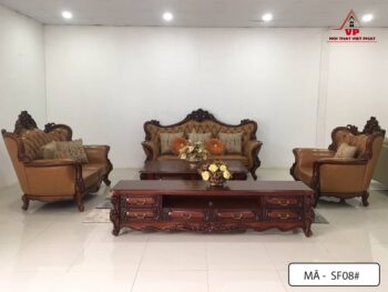 Bàn Ghế Phòng Khách Cổ Điển - Mã CĐ08 6 Bàn Ghế Phòng Khách Cổ Điển - Mã CĐ08-1