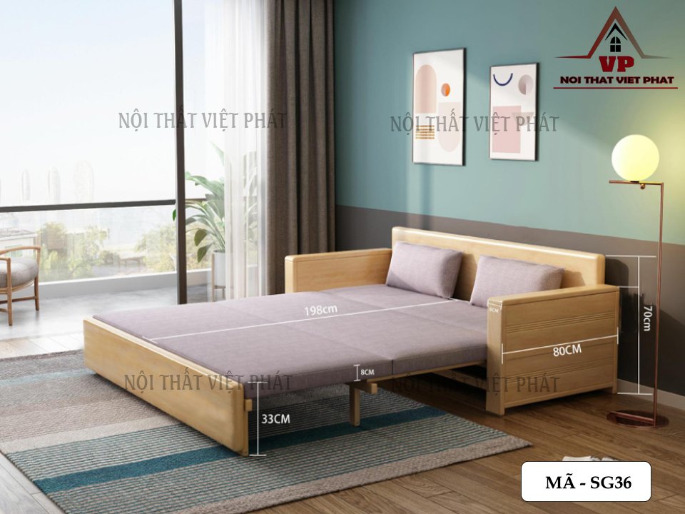 Ghế sofa Có Thể Làm Giường - Mã SG36 6 Ghế sofa Có Thể Làm Giường - Mã SG36-4