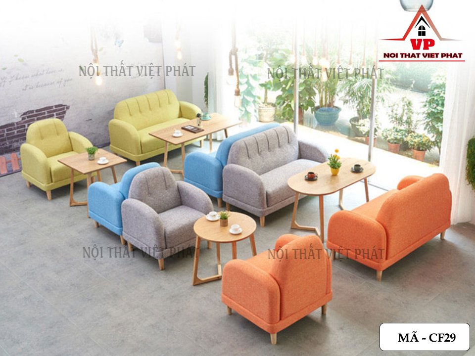 Ghế Sofa Quán Cafe - Mã CF29 1 Ghế Sofa Quán Cafe - Mã CF29-2