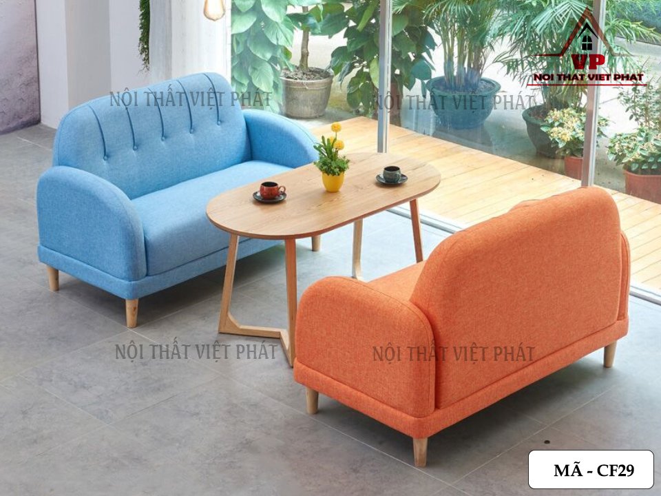 Ghế Sofa Quán Cafe - Mã CF29 3 Ghế Sofa Quán Cafe - Mã CF29-3
