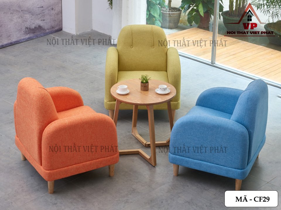 Ghế Sofa Quán Cafe - Mã CF29 2 Ghế Sofa Quán Cafe - Mã CF29-4