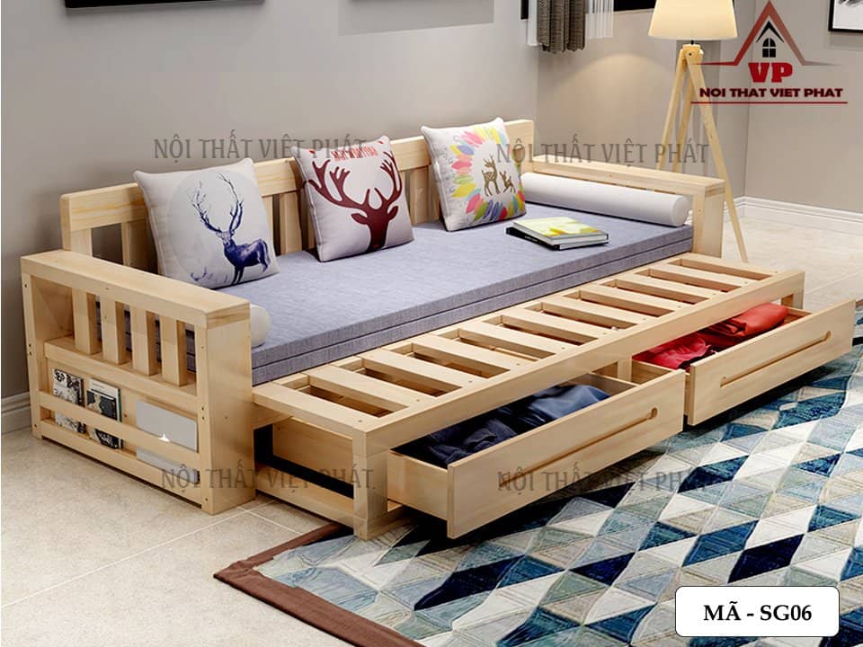Sofa Giường Cao Cấp - Mã SG06 3 Sofa Giường Cao Cấp - Mã SG06-1