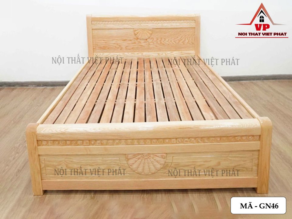 Giường Ngủ Bằng Gỗ Đẹp - Mã GN46 2 Giường Ngủ Bằng Gỗ Đẹp - Mã GN46-1