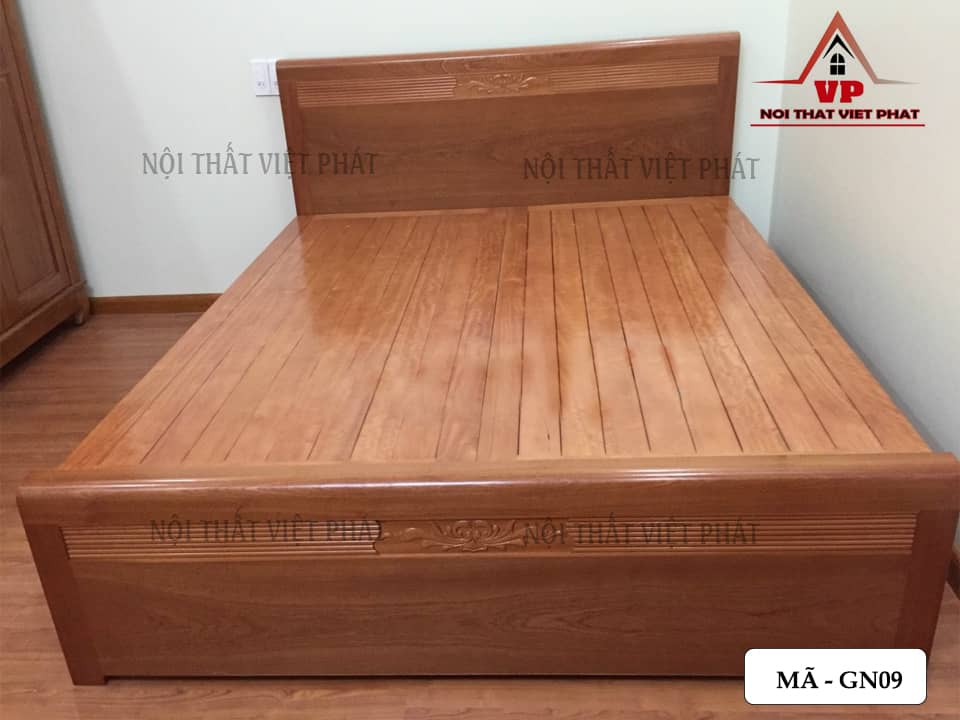 Giường Ngủ Gỗ Tự Nhiên Hiện Đại - Mã GN09 1 Giường Ngủ Gỗ Tự Nhiên Hiện Đại - Mã GN09