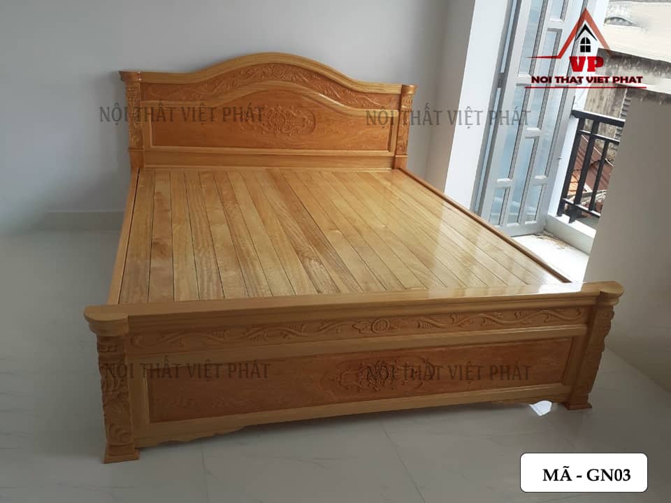 Mẫu Giường Gỗ Đẹp - Mã GN03 1 Mẫu Giường Gỗ Đẹp - Mã GN03