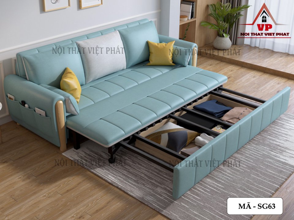 Sofa Bed Màu Xanh - Mã SG63 5 Sofa Bed Màu Xanh - Mã SG63-3