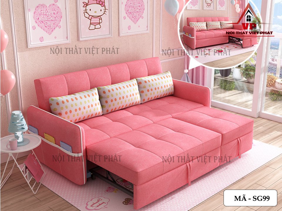 Sofa Giường Cho Nhà Nhỏ - Mã SG99 5 Sofa Giường Cho Nhà Nhỏ - Mã SG99-3
