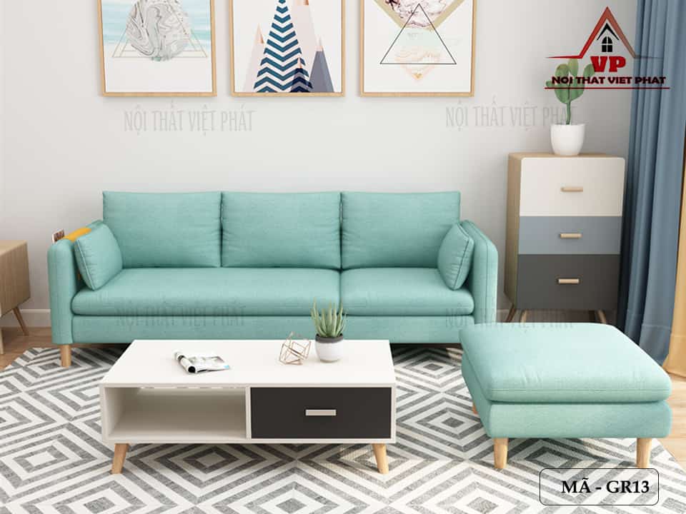 Ghế Sofa Vải Giá Rẻ - Mã GR13 1 Ghế Sofa Vải Giá Rẻ - Mã GR13-2