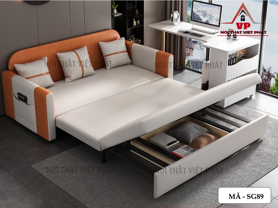 Sofa Giường Khung Sắt - Mã SG89 4 Sofa Giường Khung Sắt - Mã SG89-3