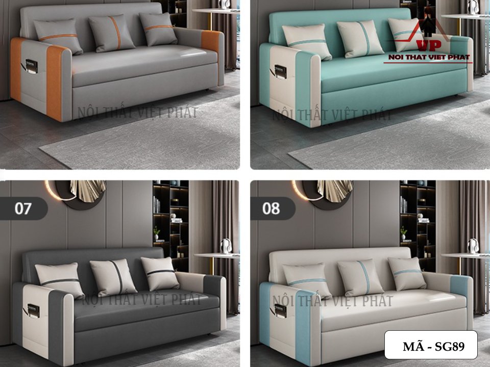 Sofa Giường Khung Sắt - Mã SG89 6 Sofa Giường Khung Sắt - Mã SG89-5
