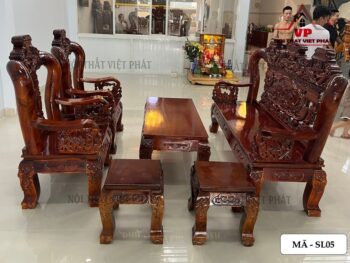 Bàn Ghế Sa Lông Gỗ Cao Cấp – Mã SL05-1