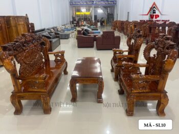 Bộ Bàn Ghế Gỗ Tràm Tay 14 Nghê Rồng Trạm Cột Bát Tiên – Mã SL10 13 Bộ Bàn Ghế Gỗ Tràm Tay 14 Nghê Rồng Trạm Cột Bát Tiên – Mã SL10-1