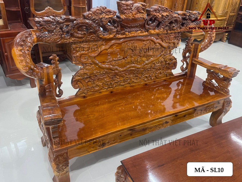 Bộ Bàn Ghế Gỗ Tràm Tay 14 Nghê Rồng Trạm Cột Bát Tiên – Mã SL10 6 Bộ Bàn Ghế Gỗ Tràm Tay 14 Nghê Rồng Trạm Cột Bát Tiên – Mã SL10-2
