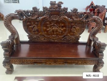 Bộ Ghế Sa Lông Bằng Gỗ Rồng Khuỳnh Tay 14 – Mã SL12 12 Bộ Ghế Sa Lông Bằng Gỗ Rồng Khuỳnh Tay 14 – Mã SL12-4