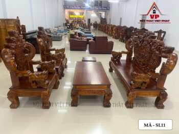 Bộ Ghế Salon Gỗ Cột 14 – Mã SL11 10 Bộ Ghế Salon Gỗ Cột 14 – Mã SL11