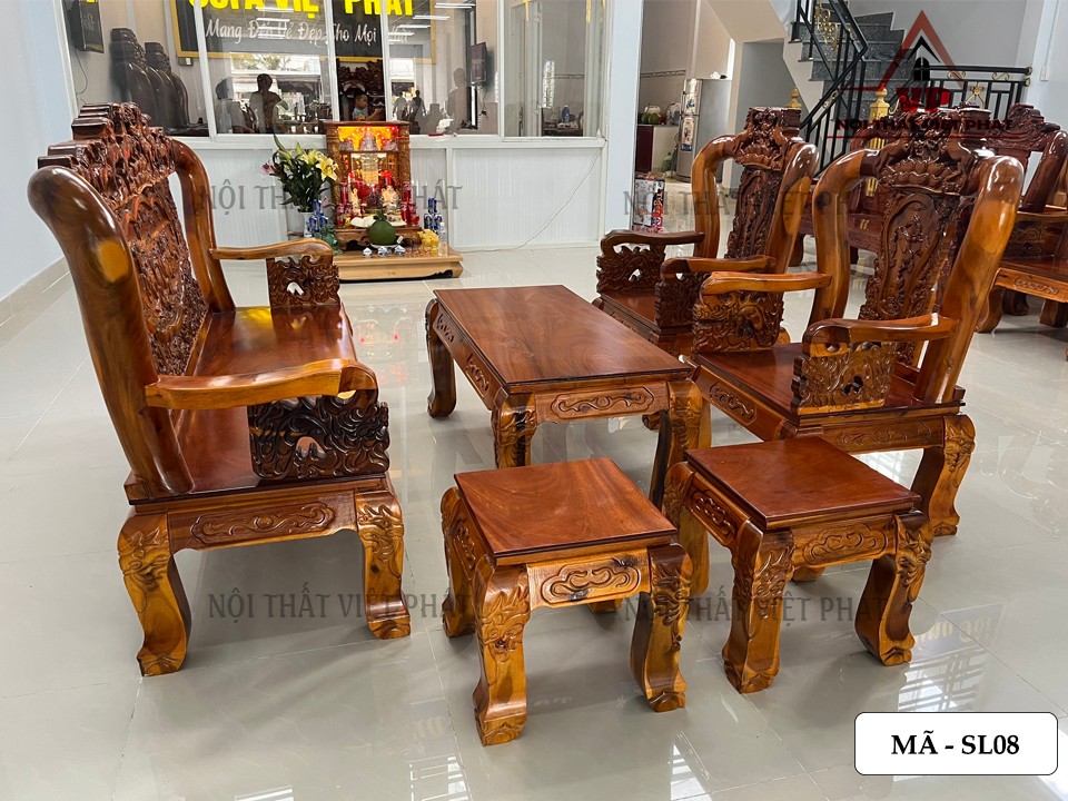 Bộ Sa Lông Gỗ Mã Đáo Thành Công Đẹp Cột 10 – Mã SL08 3 Bộ Sa Lông Gỗ Mã Đáo Thành Công Đẹp Cột 10 – Mã SL08-4