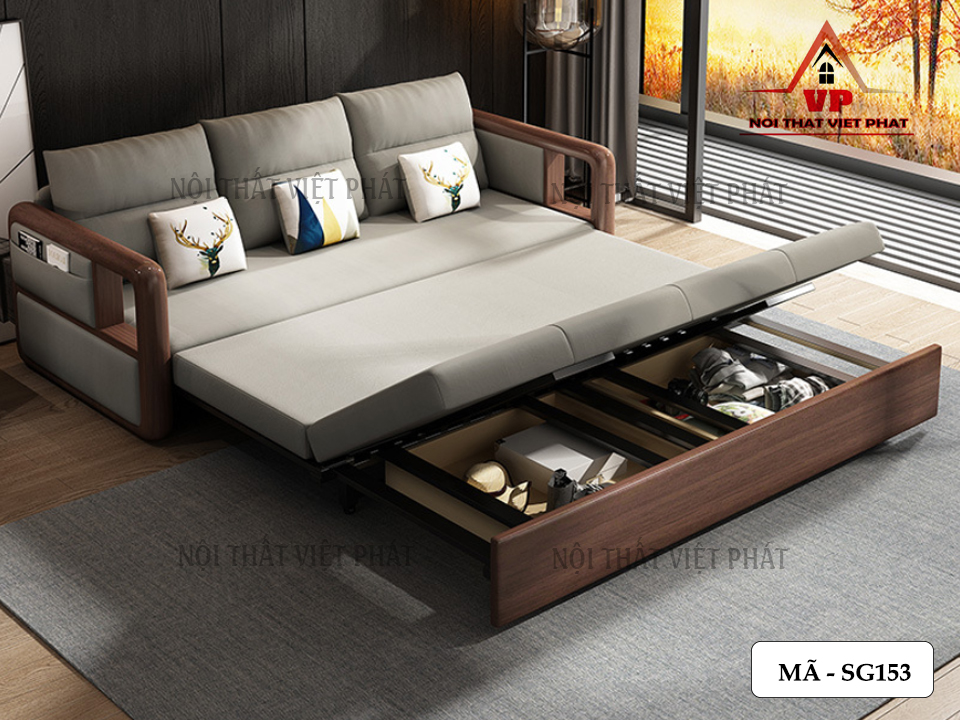 Sofa Giường Khuyến Mãi – Mã SG153 1 Sofa Giường Khuyến Mãi – Mã SG153-4