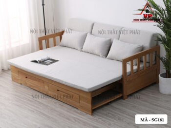 Sofa Giường Ngủ Gỗ Cao Cấp - Mã SG161 7 Sofa Giường Ngủ Gỗ Cao Cấp - Mã SG161-1