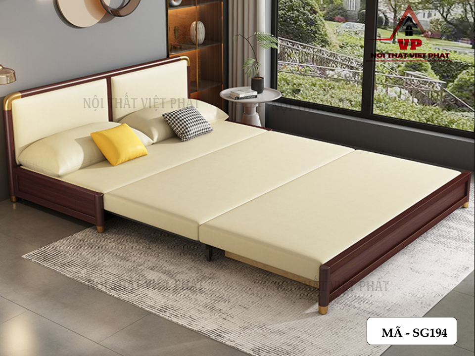 Ghế Sofa Gỗ Gấp Thành Giường - Mã SG194 6 Ghế Sofa Gỗ Gấp Thành Giường - Mã SG194-4