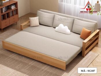 Mẫu Sofa Giường Gỗ Mới Có Ngăn Kéo - Mã SG187 10 Mẫu Sofa Giường Gỗ Mới Có Ngăn Kéo - Mã SG187-2