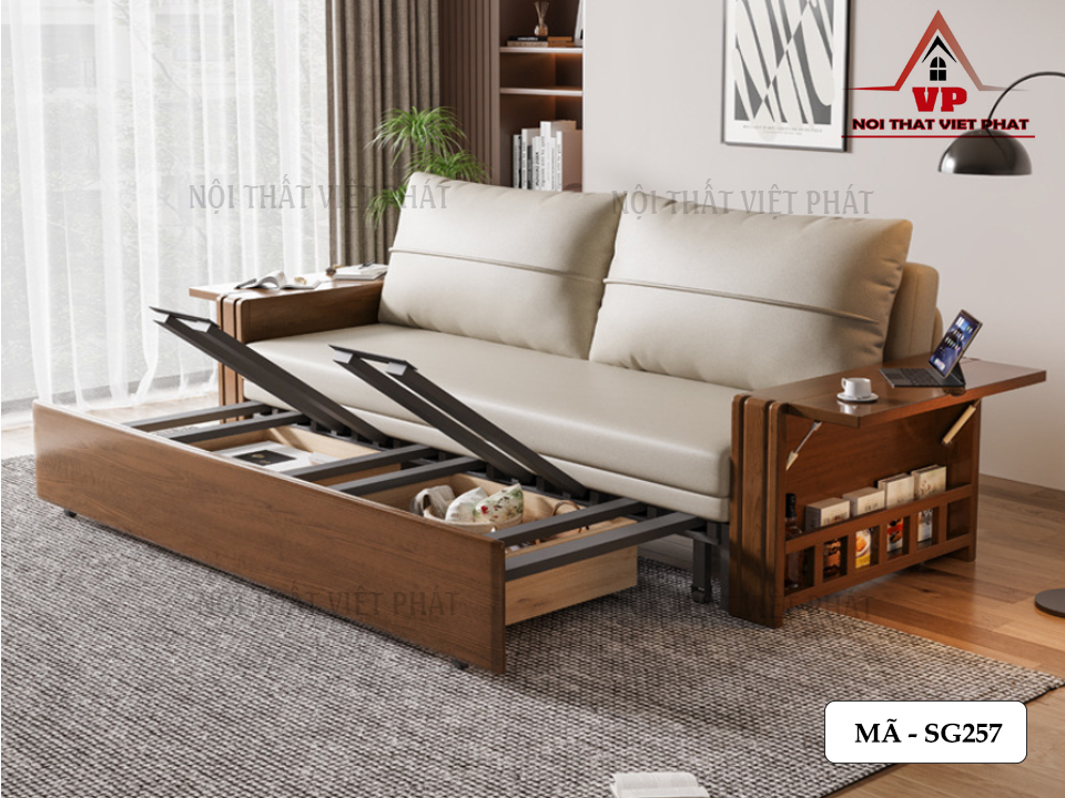 Giường Ngủ Thông Minh Kết Hợp Sofa - Mã SG257 5 Giường Ngủ Thông Minh Kết Hợp Sofa - Mã SG257-3