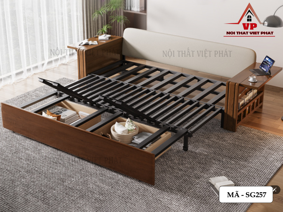 Giường Ngủ Thông Minh Kết Hợp Sofa - Mã SG257 6 Giường Ngủ Thông Minh Kết Hợp Sofa - Mã SG257-4