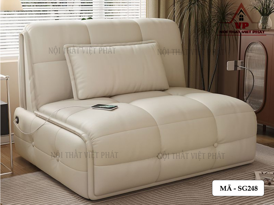 Sofa Giường Chinh Điện Có Ngăn Kéo - Mã SG248 4 Sofa Giường Chinh Điện Có Ngăn Kéo - Mã SG248-2