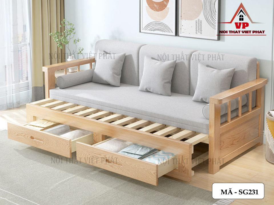 Sofa Thông Minh Gỗ - Mã SG 231 5 Sofa Thông Minh Gỗ - Mã SG 231-4