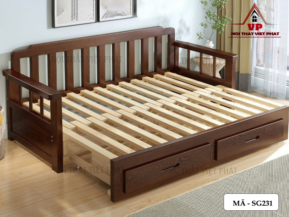 Sofa Thông Minh Gỗ - Mã SG 231 6 Sofa Thông Minh Gỗ - Mã SG 231-5