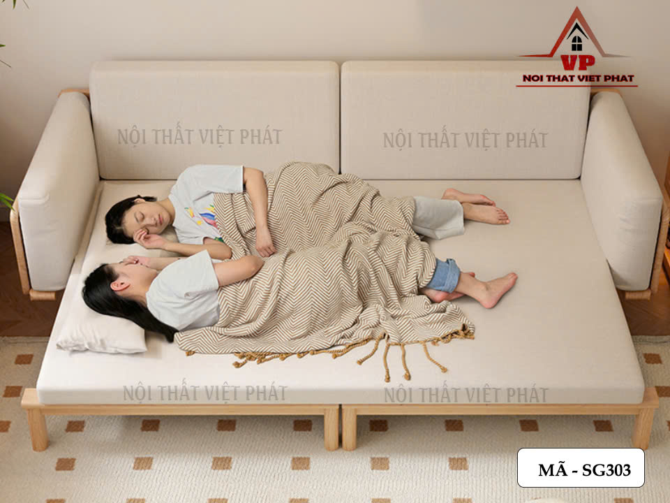 Ghế Sofa Giường Gỗ TPHCM - Mã SG303 4 Ghế Sofa Giường Gỗ TPHCM - Mã SG303-2