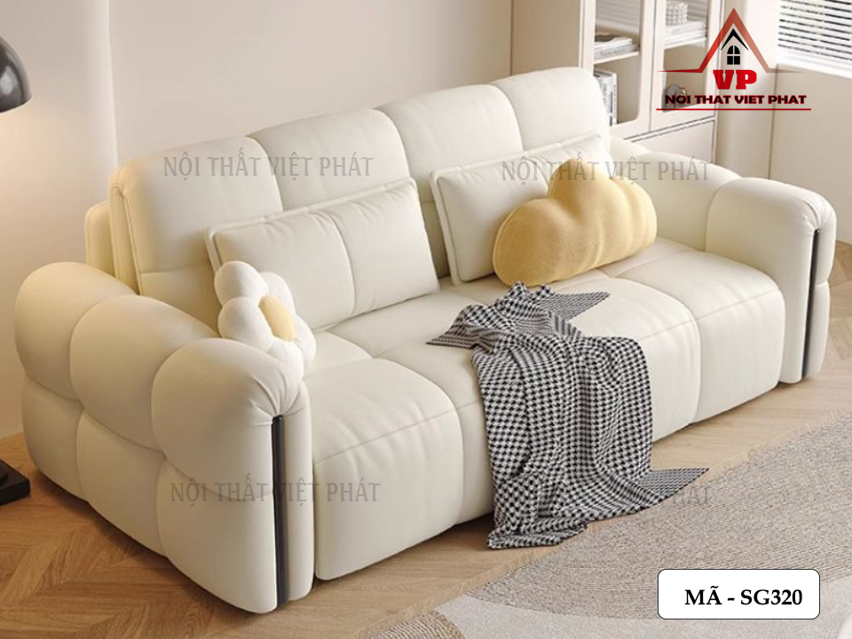 Ghế Sofa Giường Kéo Bấm Điện - Mã SG320 3 Ghế Sofa Giường Kéo Bấm Điện - Mã SG320-1