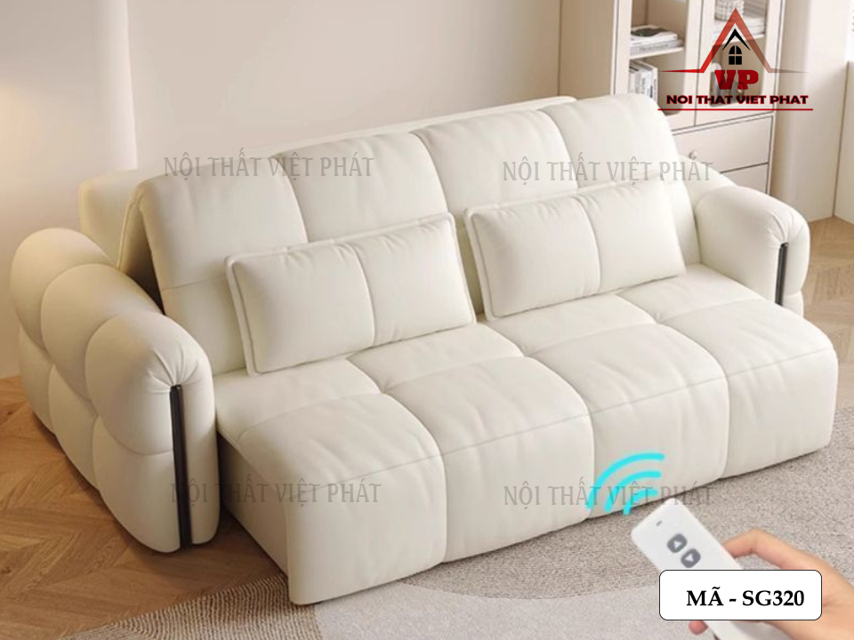 Ghế Sofa Giường Kéo Bấm Điện - Mã SG320 4 Ghế Sofa Giường Kéo Bấm Điện - Mã SG320-2