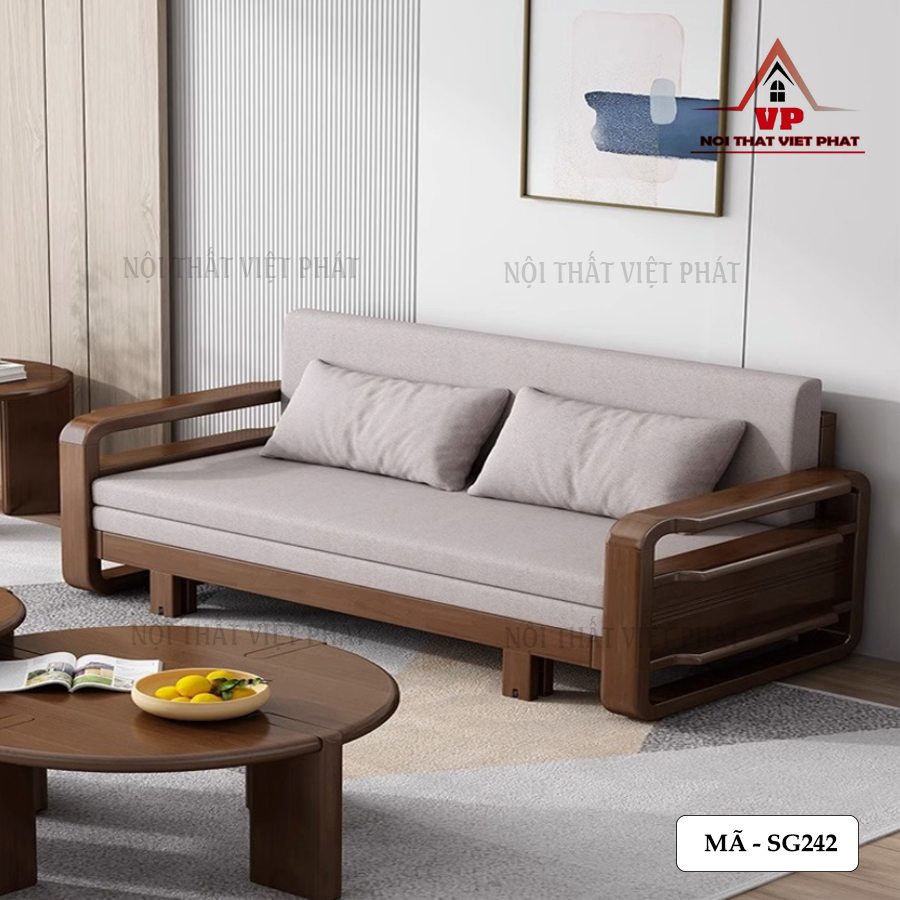 Ghế Sofa Kiêm Giường Ngủ Gỗ - Mã SG242 1 Ghế Sofa Kiêm Giường Ngủ Gỗ - Mã SG242-1