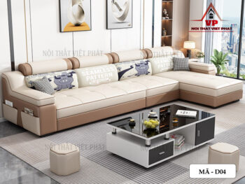 Ghế Sofa L Da - Mã D04-4