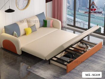 Sofa Giường Bằng Da - Mã SG119-2