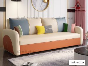 Sofa Giường Bằng Da - Mã SG119