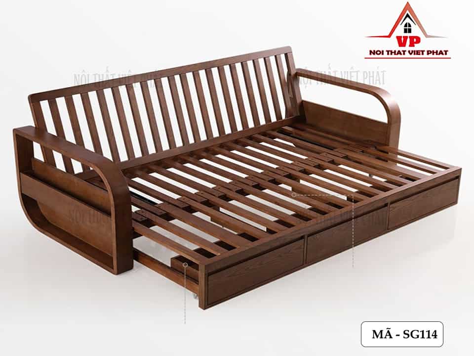Ghế Sofa Giường Gỗ Đa Năng – Mã SG114 17 Ghế Sofa Giường Gỗ Đa Năng – Mã SG114-2
