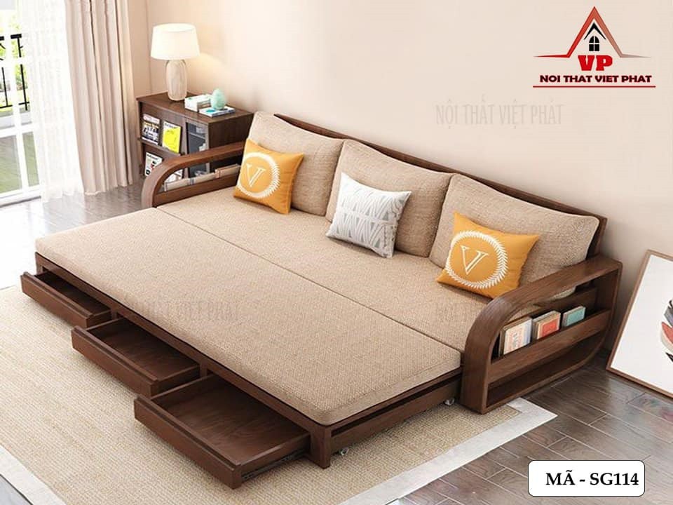 Ghế Sofa Giường Gỗ Đa Năng – Mã SG114 16 Ghế Sofa Giường Gỗ Đa Năng – Mã SG114-1