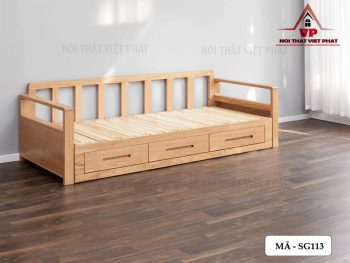 Sofa Giường Gỗ Sồi Đa Năng – Mã SG113-3